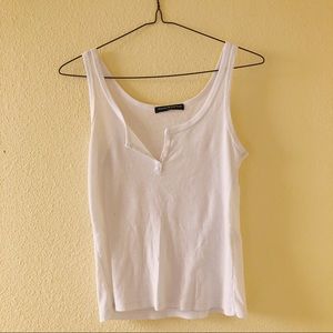 Brandy Melville RARE Ribbed Henley Tank ✨
